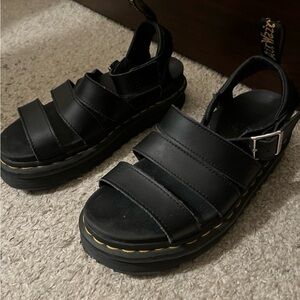 Dr. Martens Black Platform Blaire Sandals